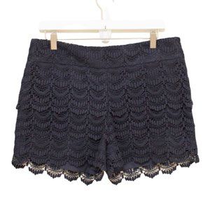 🛳 LOFT Riviera Navy Lace crochet Shorts 6